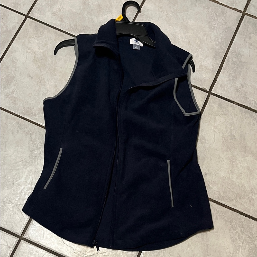 Navy Blue Fleece Vest